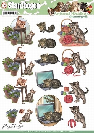 3D Stansvel Amy Design SB10026 Animal Medley Cats
