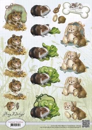 3D Knipvel Amy Design CD10455 Animal Medley Rodents