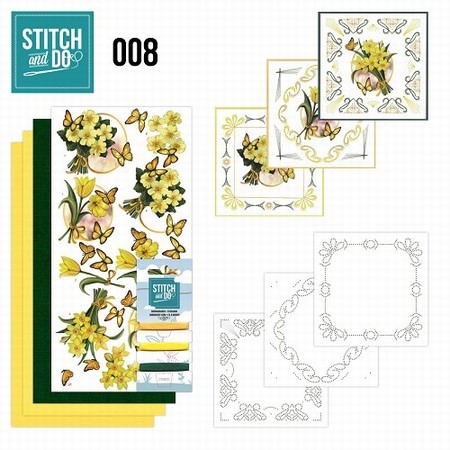 Stitch and Do borduursetje STDO008 Gele bloemen