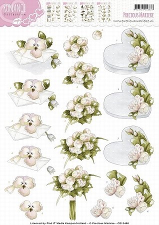 3D Knipvel Precious Marieke CD10468 Romance Flowery gift
