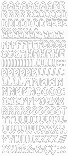 Stickervel Peel-off 2123 Letters/Alfabet