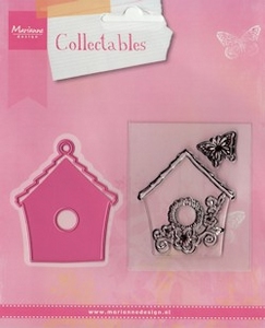 MD Collectables COL1308 Birdhouse flowers/vogelhuisje