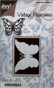 Joy stencil Vintage Flourishes 6003-0023 Vlinder