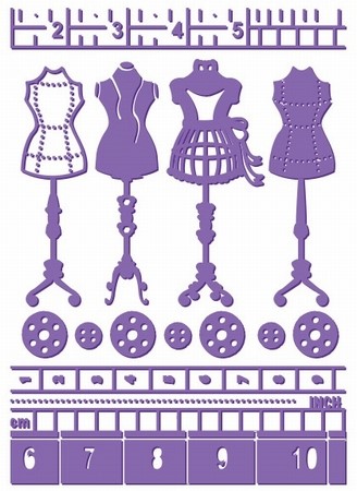 Couture Creations Embossing folder 723646 Haute Couture