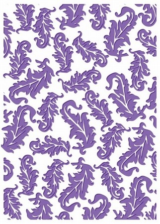 Couture Creations Embossing folder 723649 Feather Frenzy