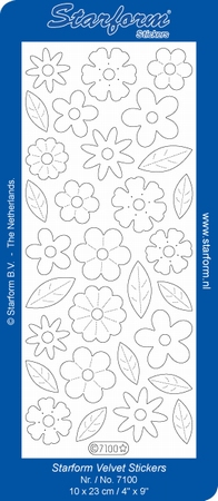 Sticker Starform Velvet/Fluweel 7100 Bloemen