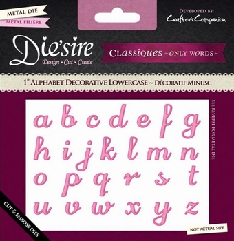 Die'sire 1" Alphabet DS-C-1LOW-DEC Decorative Lowercase