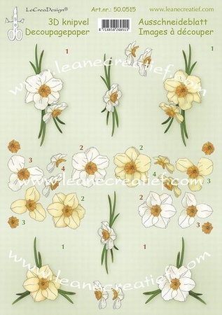 LeCreaDesign A4 Knipvel 500515 Daffodils/narcissen