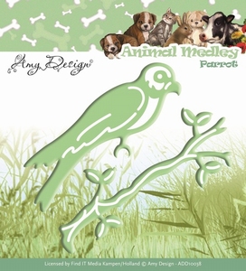 Amy Design Dies ADD10038 Animal Medley Parrot/papegaai