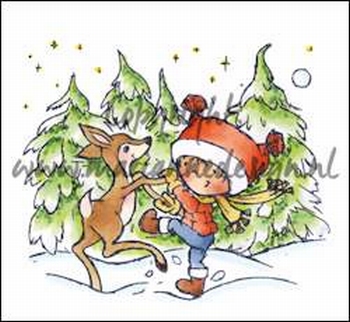 MD clear stamps Don & Daisy DDS3353 Dancing with deer