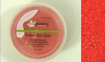 CraftEmotions Foamball clay Air dry 1320 rood glitter