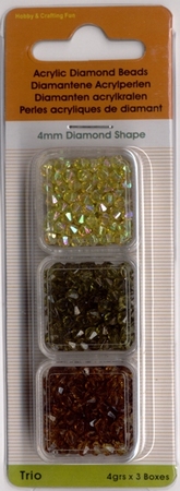 Trio Diamond Shape groen/geel/bruin