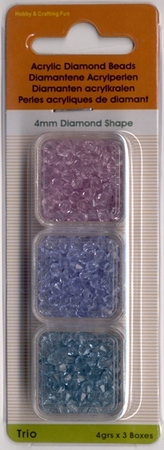 Trio Diamond Shape lila/blauw/aqua