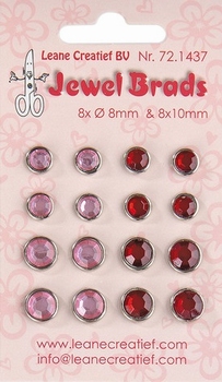LeCreaDesign Jewel brads 721437 bordeaux / light pink