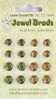 LeCreaDesign Jewel brads 721444  moss green/light gold