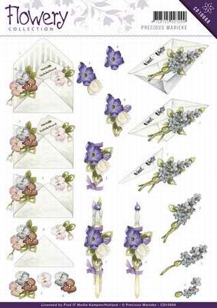3D Knipvel Precious Marieke CD10668 Flowery Flower gift