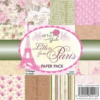 Wild Roses Studio Paper Pack PP023 Letters from Paris