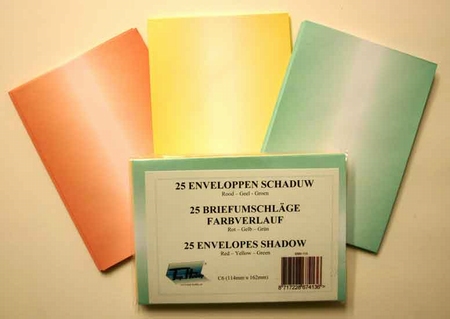 25 C6 Enveloppen TH ENV-115 Schaduw Groen - Geel - Rood