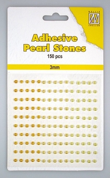 Nellie Snellen Adhesive pearls APS304 3-colors - Yellow/gold
