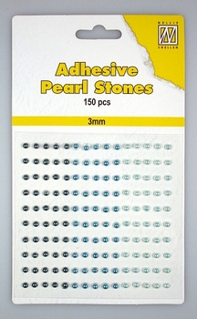 Nellie Snellen Adhesive pearls APS303 3-colors - Blue