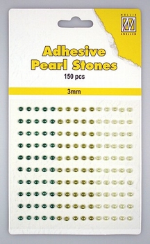 Nellie Snellen Adhesive pearls APS302 3-colors - Green