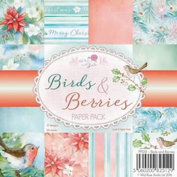 Wild Roses Studio Paper Pack PP051 Birds and Berries