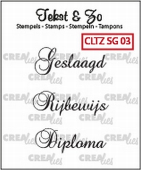 Crealies Clearstamps Tekst&Zo CLTZSG03 Speciale Gelegenheden