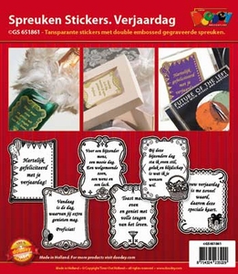 Sticker Doodey Spreuken GS651861 Verjaardag