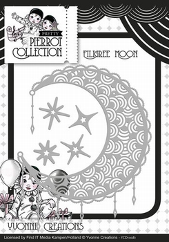 Yvonne's Die YCD10081 Pretty Pierrot Filigree Moon/maan