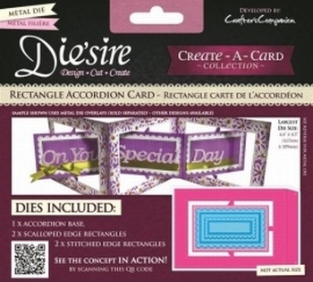Diesire Create a Card DS-CADA-RECT Rectangle Accordion Card
