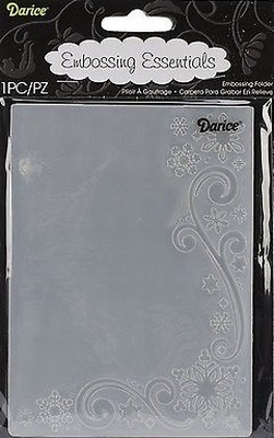 Darice embossing folder 1218-117 Snowflakes & scroll