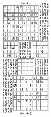 Stickervel Starform 1218 Sudoku