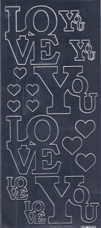 Sticker Kars Engelse tekst Spiegel KARS01 Love You
