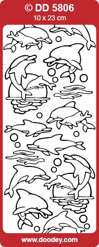 Sticker Dieren Doodey DD5806 Dolfijnen