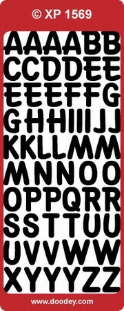 Doodey stickervel Transparant XP1569 Alfabet