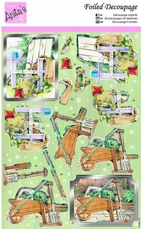 A4 Stansvel Foiled Decoupage ANT169482 Gardening