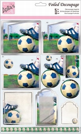 A4 Stansvel Foiled Decoupage ANT169438 Football