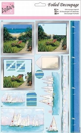 A4 Stansvel Foiled Decoupage ANT169436 Sail Away