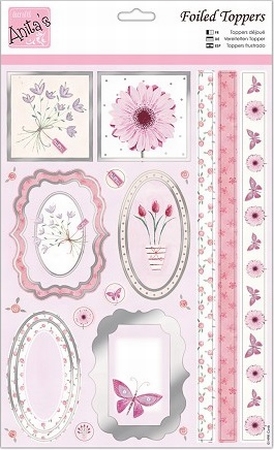 A4 Stansvel Foiled Decoupage ANT157408 Pink Gerbera