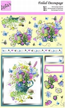 A4 Stansvel Foiled Decoupage ANT169483 Easter Bouquet
