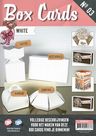 Box Cards BXCS003 Lente 3D van Jeanines Art Wit