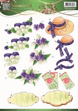3D Knipvel Jeanine's Art 10836 Garden Classics Purple Flower