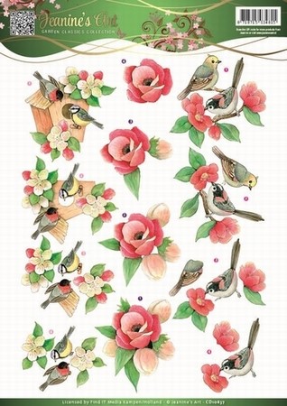3D Knipvel Jeanine's Art 10837 Garden Classics Birds