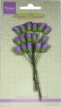 MD Paper Flowers RB2243 Roses bud - dark lavender/lavendel