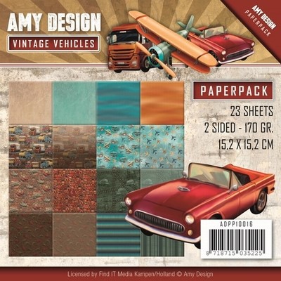 Amy Design Paperpack ADPP10016 Vintage Vehicles