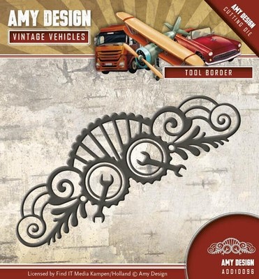 Amy Design Dies ADD10096 Vintage Vehicles Tool Border