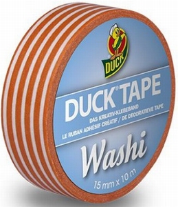 Duck tape Washi 104-20 Orange Stripes