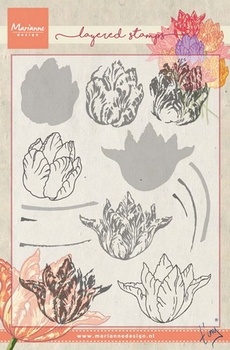 MD clear stamps TC0852 Tiny's layering Tulip/tulp