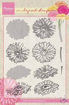 MD clear stamps TC0853 Tiny's layering Gerbera