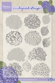 MD clear stamps TC0854 Tiny's layering Hydrangea/hortensia